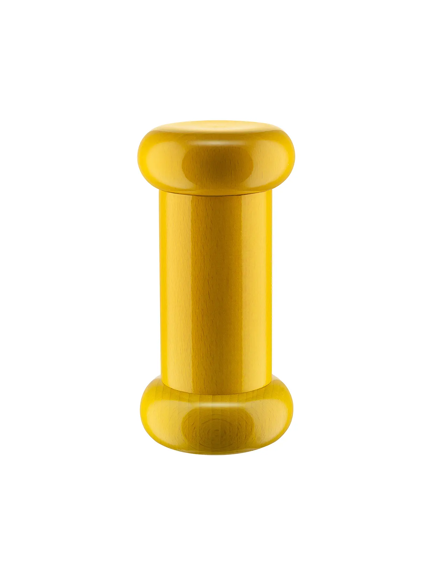 ALESSI | Salz/Pfeffer Mühle Buchenholz 16cm | gelb
